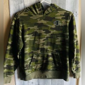 Boy's army print hoodie
